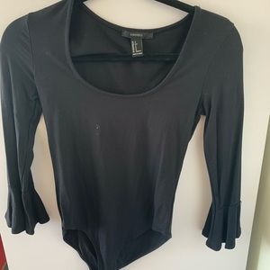 forever 21 black long sleeve bodysuit